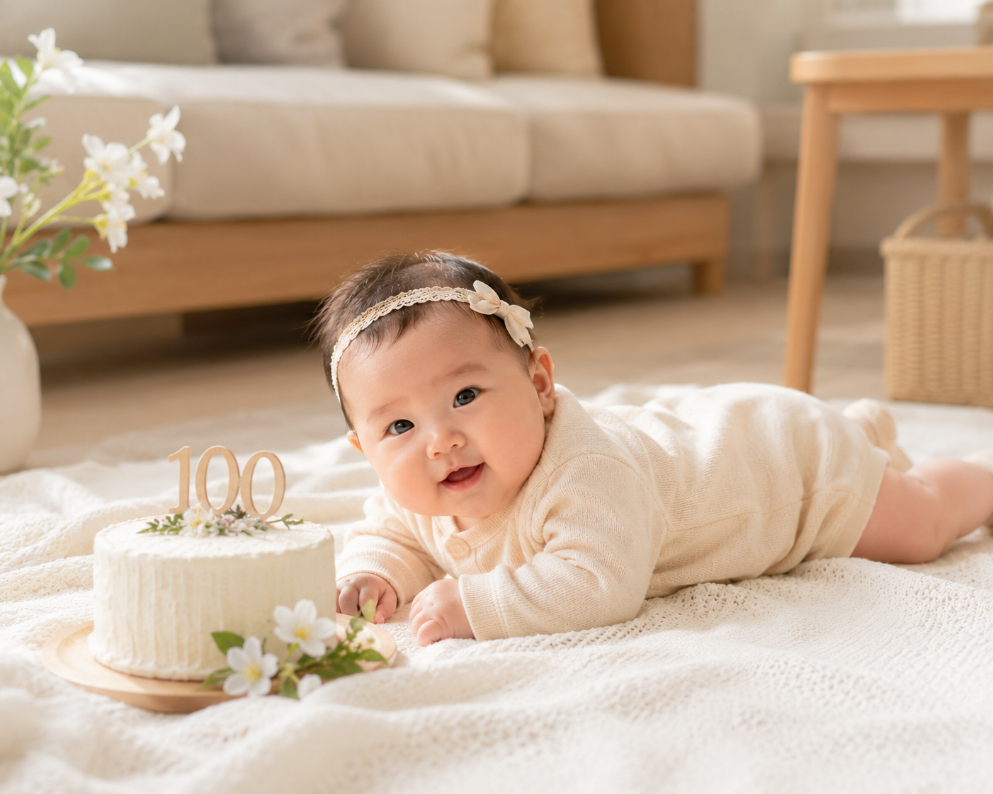 Tips for glow-up 100-day baby self-photoshoots