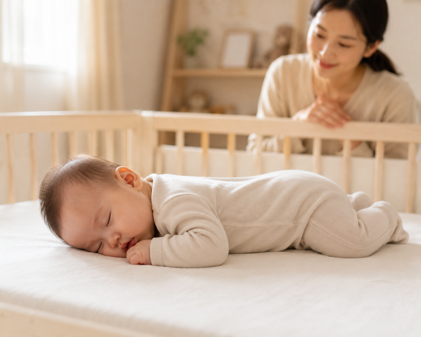 My 100-day-old baby started rolling over and sleeping on their tummy. Is it okay to leave them like this?